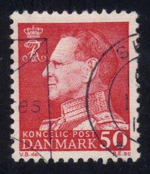 Denmark #418 King Frederik IX (fluor); used (0.50)