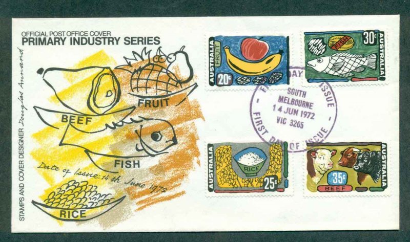 Australia 1972 Primary Industries, South Melbourne FDC lot50722