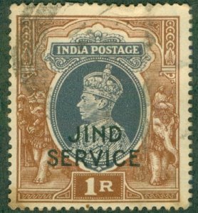 INDIAN STATE-JIND O72 USED (RL) 4736 CV $85.00 BIN $31.50