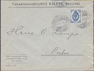 FINLAND 1911 cover Helsinki  to Uleaborg...................................53810