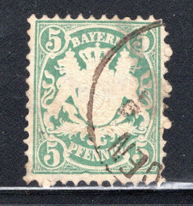 Bavaria #39a blue green shade  Used,   VF.   Cat $20.00   ...  0530040