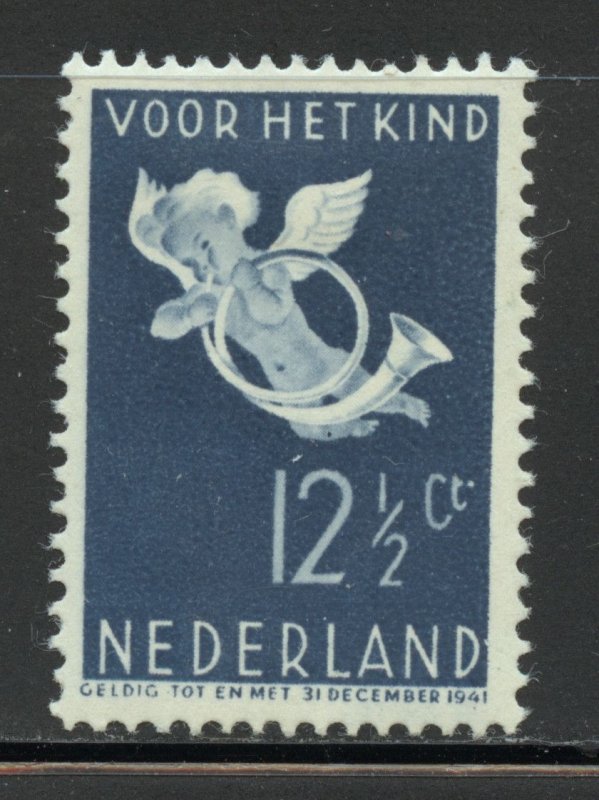 Netherlands Scott B93 Unused HR - 1936 Cherub Semi-Postal - SCV $14.00
