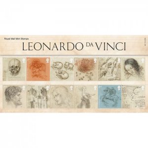 UK Stamps - Leonardo da Vinci Presentation Pack.