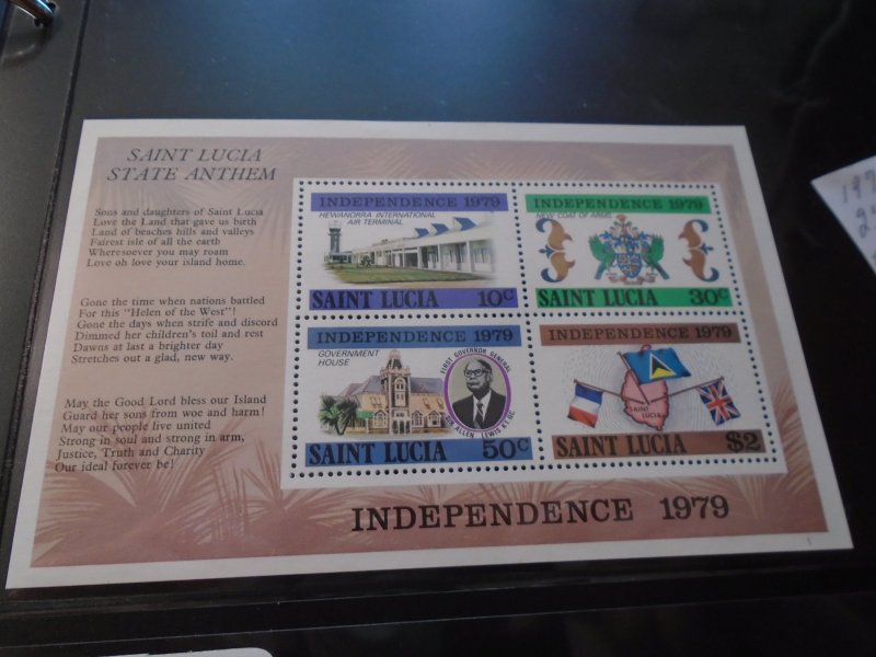 St Lucia  #  459a   MNH  Souvenir Sheet