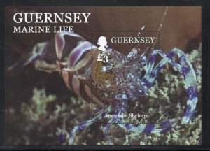 Guernsey Sc 1266 2014 £ 3 Shrimp stamp sheet mint NH