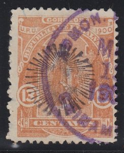 El Salvador 1900 13c Yellow Brown Used. Scott 268