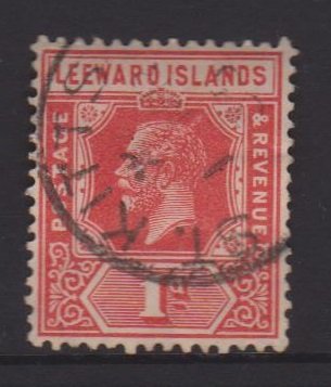 Leeward Islands Sc#48 Used Postmark St Kitts