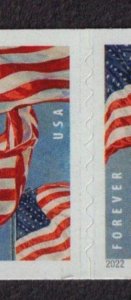 PNC5 58c Forever Flag (-2022-) SA P111 US #5657 MNH Double SEam Line 1L
