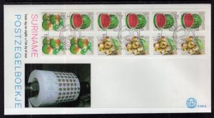 Suriname 510a Fruit Booklet Pane U/A FDC