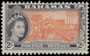 Bahamas #169, Incomplete Set, 1954, Hinged