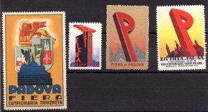 Four erinnophiles of the Padua Fair in the 1930s