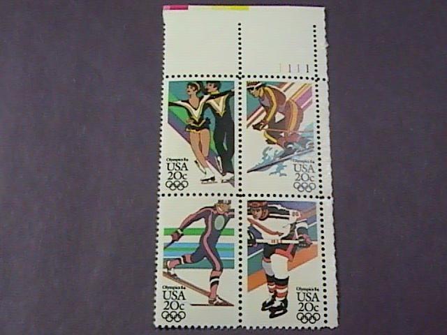 U.S.# 2067-2070(2070a)-MINT/NH--UR PLATE #  BLOCK OF 4--1984 OLYMPICS--1984