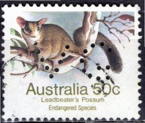 Australia; 1981: Sc. # 793: Used Single Stamp w/Perfins