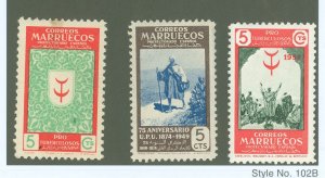 Spanish Morocco #277/280/317  Multiple