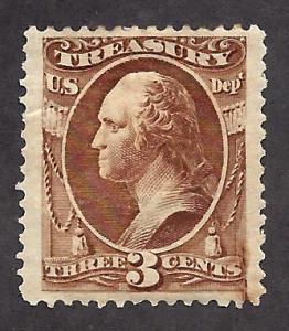 O74 Mint,OG,HR... SCV $110.00... Ink Smear lower right... Nice Centering