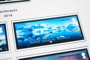 COLOR PRINTED BRITISH ANTARCTIC 2011-2020 STAMP ALBUM PAGES (33 illustr. pages)