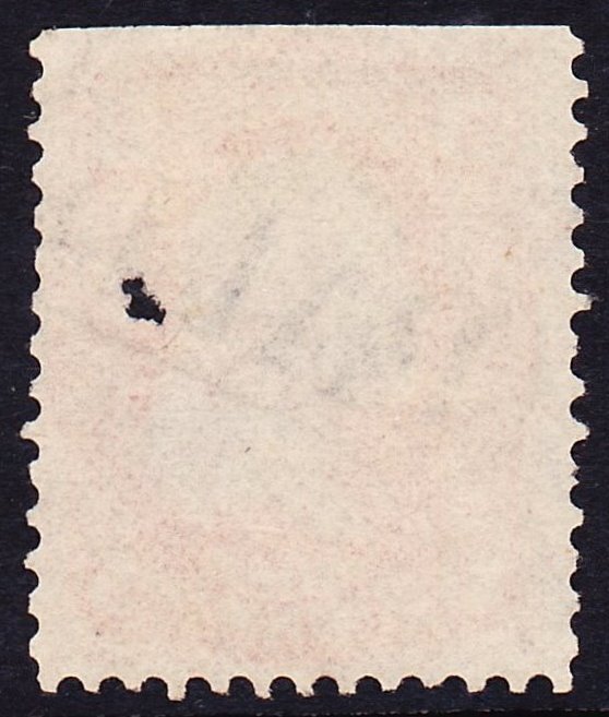 Scott 64b, Used, 3c Washington Rose Pink, PAID Cancel, Hole, Small Flts