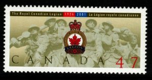 CANADA SG2114 2001 ANNIVERSARY OF ROYAL CANADIAN LEGION MNH