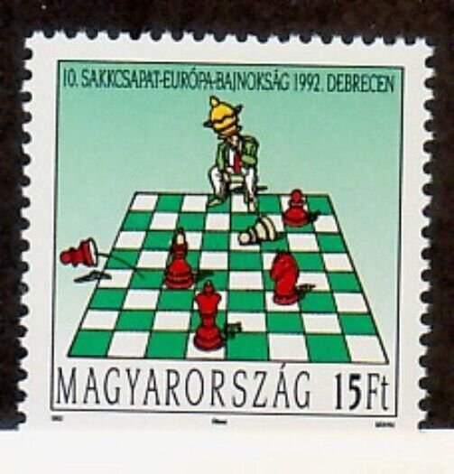 HUNGARY Sc 3376 NH issue of 1992 - CHESS 