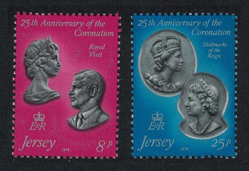 Jersey 25th Anniversary of Coronation 2v SG#195-196