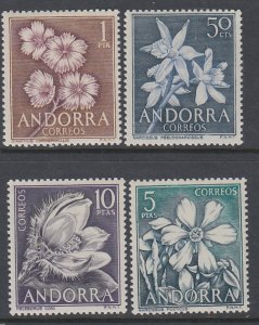 Andorra Spanish 58-61 Flowers MNH VF
