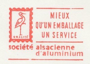 Meter cut France 1985 Bird - Stork 