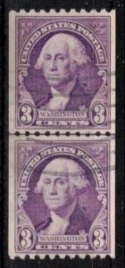 USA - Scott 722 Line Pair (J)