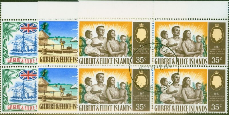 Gilbert & Ellice Is 1967 75th Anniv of Protectorate set of 3 SG132-134 Very F...