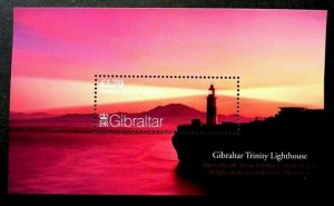 *FREE SHIP Gibraltar Trinity Lighthouse 2007 Landscape Building Marine (ms) MNH