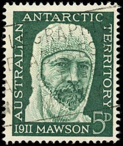 AUSTRALIAN ANTARCTIC TERRITORY Sc L7 F-VF/USED-1961 5p Sir Douglas Mawson-Sound