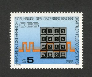 AUSTRIA-MNH STAMP-Introduction to Digital Telephone Systems-1986.