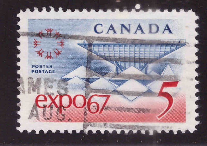 Canada Scott 469 Used stamp typical cancel Expo 67