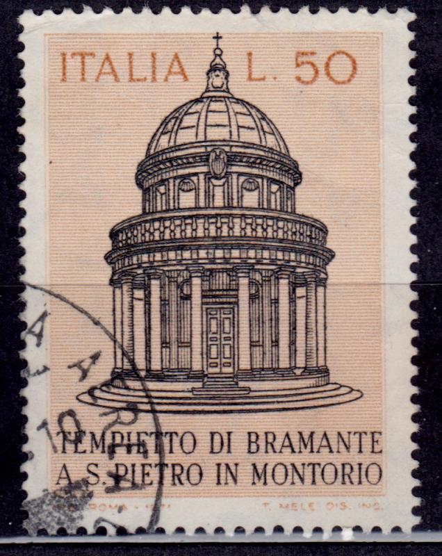 Italy, 1971, Bramante's Temple, 50l, sc#1035, used