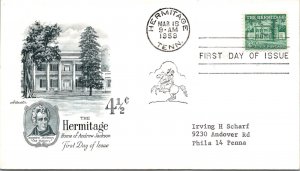 FDC 1959 SC #1037 Artmaster Cachet - Hermitage Tenn - Single - F77509