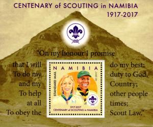 Namibia - 2017 Centenary of Scouting in Namibia MS MNH**