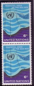 UN Sc# 215 Peaceful Use of the Seas Vert Pair MNH