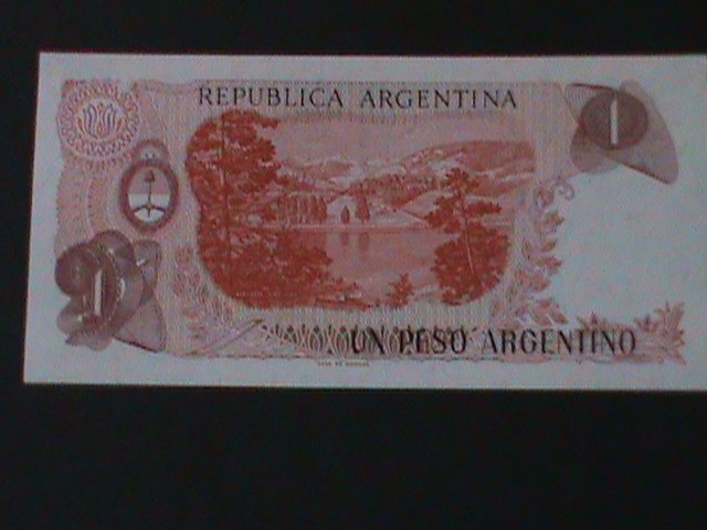 ​ARGENTINA-1973 CENTRAL BANK-$1 PESO-UN-CIRCULATED-VERY FINE-51 YEARS OLD
