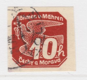 Czechoslovakia Ger. 1939 BOHEMIA AND MORAVIA 10h Used A25P41F19238 Protectorate-