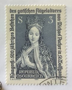 Austria 1981 Scott 1188 used - 4s, Gothic Winged Altar, St Wolfgang, 500th anniv