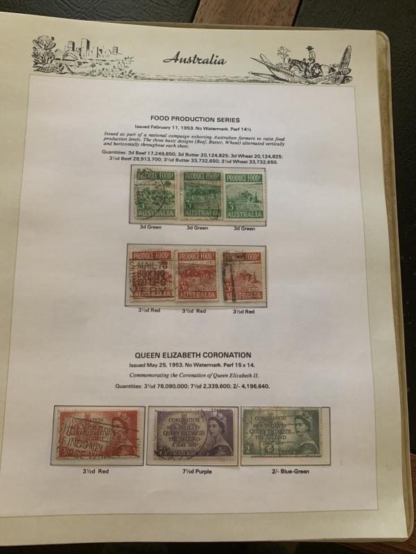 Australia Collection from 1927 to 1978 Used Cat. Value $575