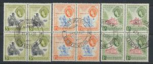 Basutoland / Lesotho  SG 55 / PO cancel Blocks of 4  - National Council