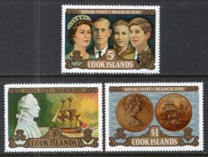 Cook Islands 284-286 Royal Visit MNH VF