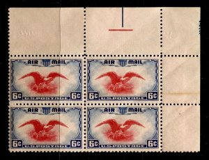 US Stamps #C23 MINT OG NH CORNER BLOCK OF 4