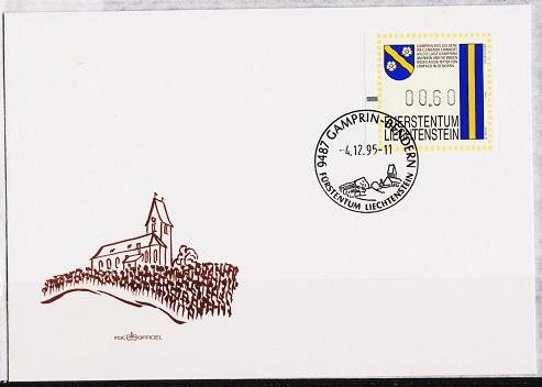 Liechtenstein. FDC.1995  60r Machine Label. Fine Used