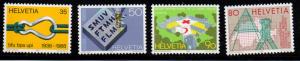 Switzerland Sc 824-7 1988 Anniversaries stamp set mint NH