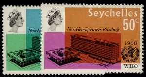 SEYCHELLES QEII SG228-229, complete set, NH MINT.