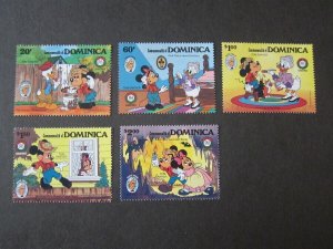 Dominica 1985 Sc 919-923 Disney set MNH