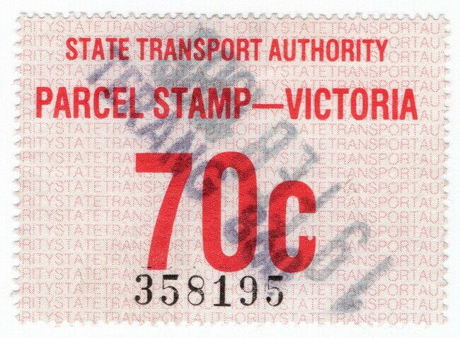 (I.B) Australia - Victoria Railways : Parcel Stamp 70c (Terang)