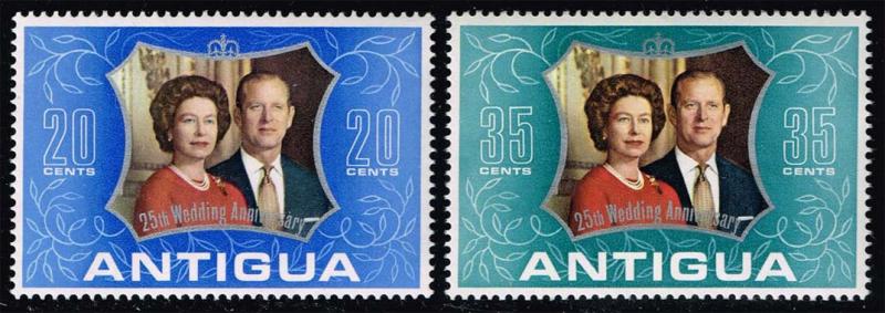 Antigua #295-296 Silver Wedding Set of 2; MNH (0.50)