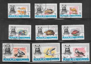 AJMAN #C1-C9 Used Collection / Lot